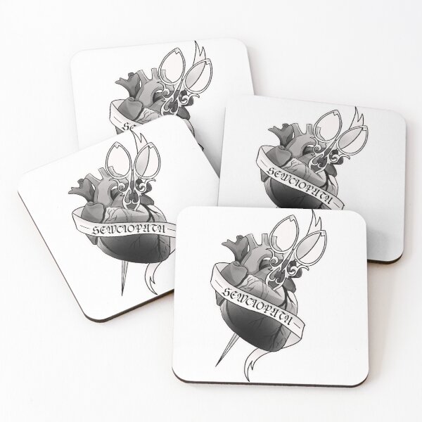 Item preview, Sewciopath - Funny Gothic Sewing Pun Anatomical Heart Tattoo designed and sold by suzysworld.