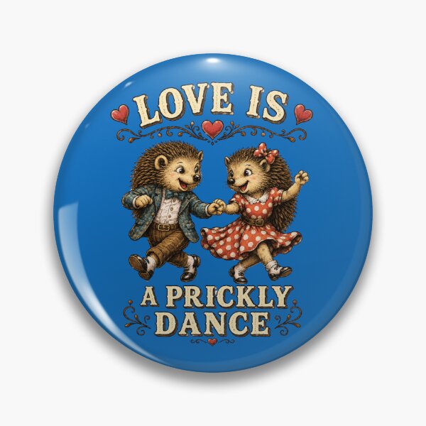 Item preview, Twist Dancing Hedgehogs – Vintage Retro Woodland Couple designed and sold by Alpine-Ink.