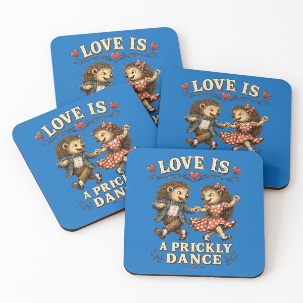 Item preview, Twist Dancing Hedgehogs – Vintage Retro Woodland Couple designed and sold by Alpine-Ink.
