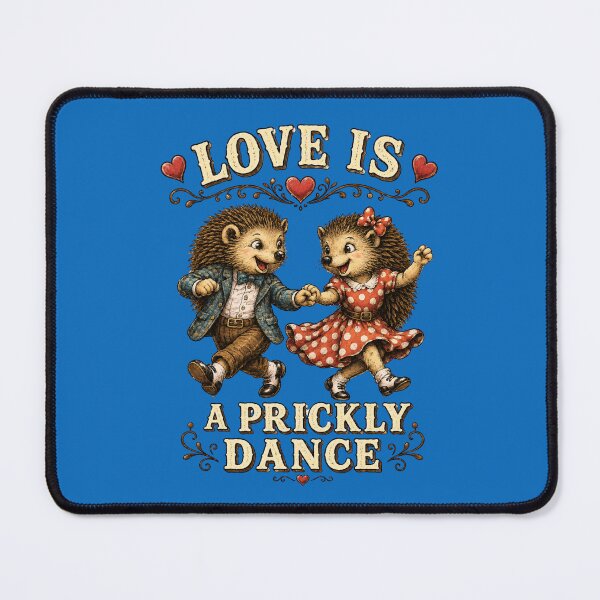 Item preview, Twist Dancing Hedgehogs – Vintage Retro Woodland Couple designed and sold by Alpine-Ink.