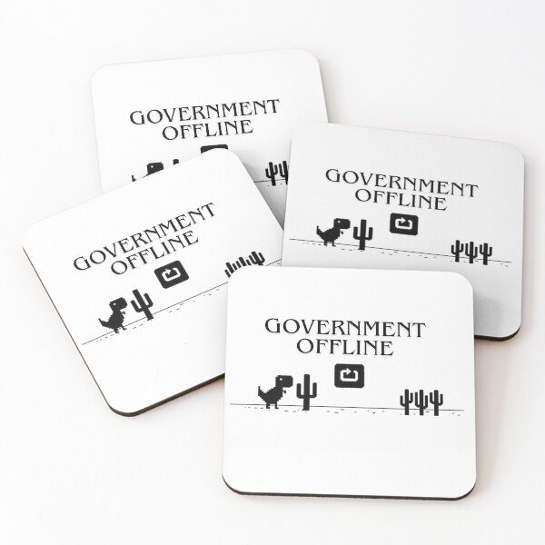 Item preview, Government Offline | Funny Government Shutdown Dinosaur Parody designed and sold by Palette & Hue.