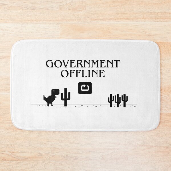 Item preview, Government Offline | Funny Government Shutdown Dinosaur Parody designed and sold by Palette & Hue.
