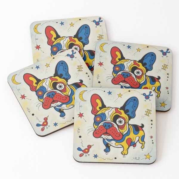 Item preview, Playful French Bulldog in Miró-Inspired Pop Art designed and sold by cipoprimo.