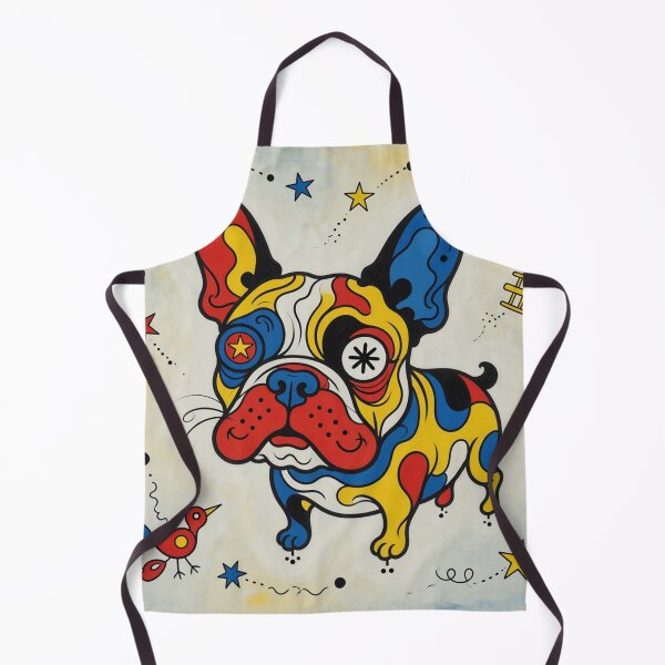Item preview, Playful French Bulldog in Miró-Inspired Pop Art designed and sold by cipoprimo.