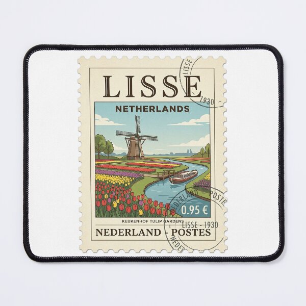 Item preview, Keukenhof Tulip Gardens Netherlands Vintage Travel Stamp designed and sold by k3rstman1.