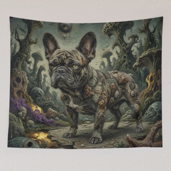 Item preview, Surreal French Bulldog in an Enchanted Forest designed and sold by cipoprimo.