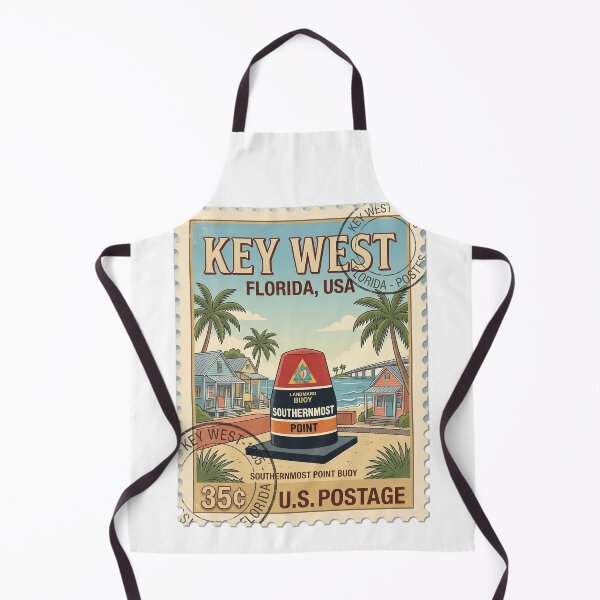 Item preview, Key West Southernmost Point Buoy Vintage Travel Stamp designed and sold by k3rstman1.
