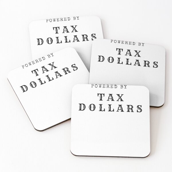 Item preview, Powered by Tax Dollars | Funny Government Shutdown Satire Typography designed and sold by Palette & Hue.