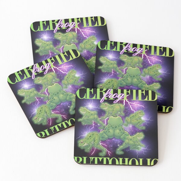 Item preview, Certified Frog Buttoholic - Funny Frog Butt Meme Y2K 90s Bootleg designed and sold by Neurospicy Trolls.