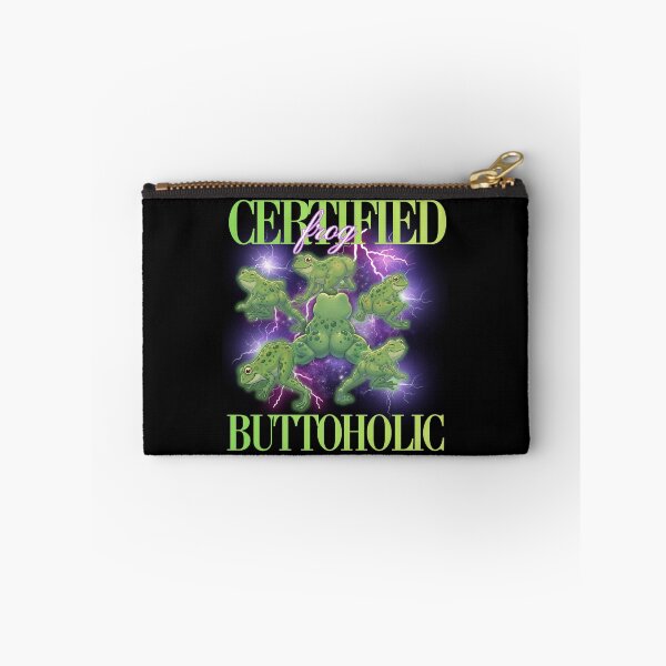 Item preview, Certified Frog Buttoholic - Funny Frog Butt Meme Y2K 90s Bootleg designed and sold by Neurospicy Trolls.