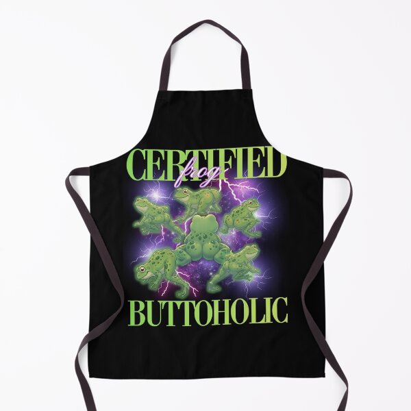 Item preview, Certified Frog Buttoholic - Funny Frog Butt Meme Y2K 90s Bootleg designed and sold by Neurospicy Trolls.
