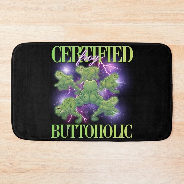 Item preview, Certified Frog Buttoholic - Funny Frog Butt Meme Y2K 90s Bootleg designed and sold by Neurospicy Trolls.