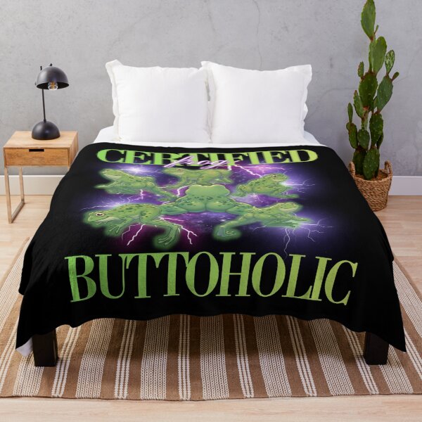 Item preview, Certified Frog Buttoholic - Funny Frog Butt Meme Y2K 90s Bootleg designed and sold by Neurospicy Trolls.