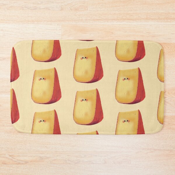 Item preview, Kawaii Edam Cheese with Red Wax Slice Drawing designed and sold by Designs By Amber.