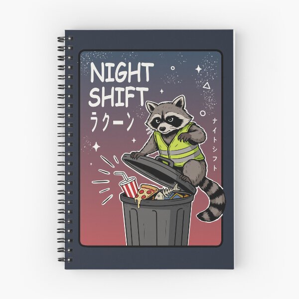Item preview, Night Shift Funny Raccoon designed and sold by SakuraHaven.