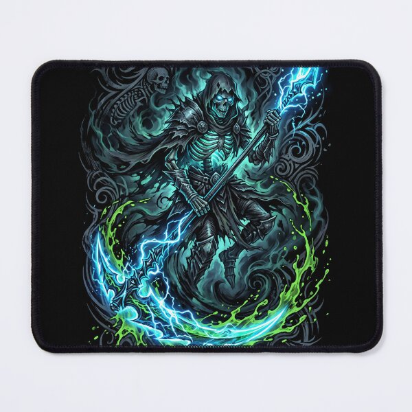 Item preview, Arcane Grim Reaper Lightning Scythe Tribal Art designed and sold by misbahsiro.