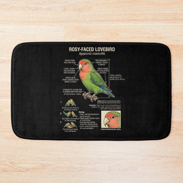Item preview, Rosy Faced Lovebird Scientific Anatomy Ornithology Parrot Lover designed and sold by dian-rody-crest.