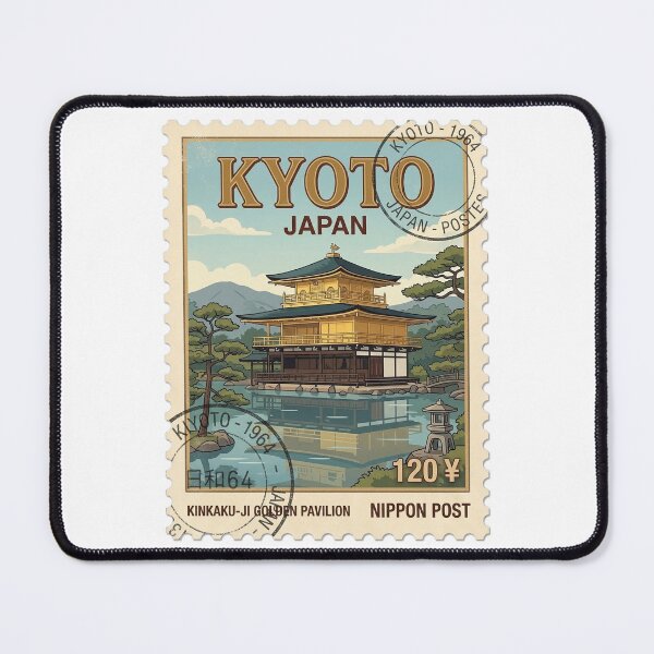 Item preview, Vintage Kyoto Japan Kinkaku-ji Golden Pavilion Travel Stamp designed and sold by k3rstman1.