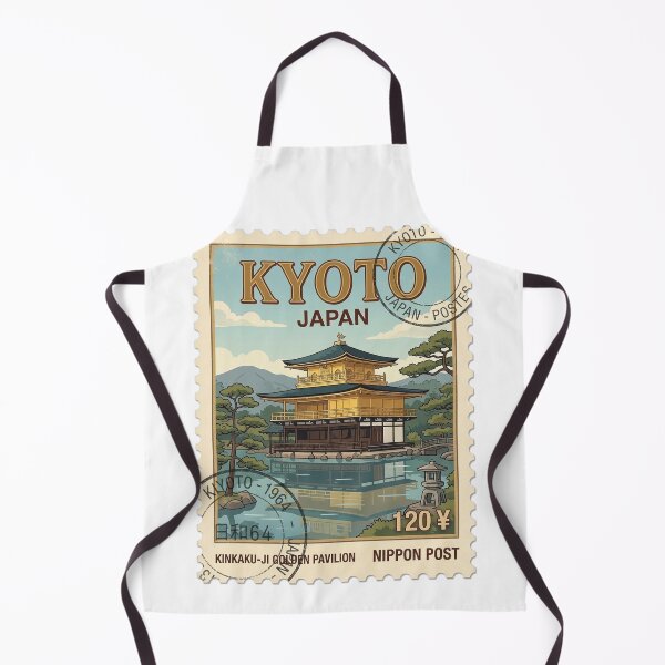 Item preview, Vintage Kyoto Japan Kinkaku-ji Golden Pavilion Travel Stamp designed and sold by k3rstman1.