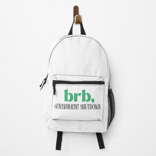 Item preview, BRB | Funny Government Shutdown Minimalist Typography designed and sold by Palette & Hue.