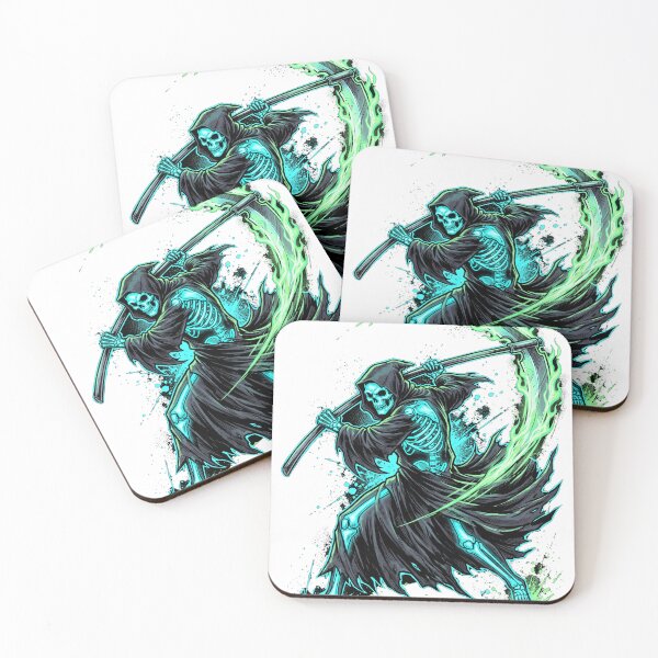 Item preview, Grim Reaper Green Fire Slash Action Art designed and sold by misbahsiro.