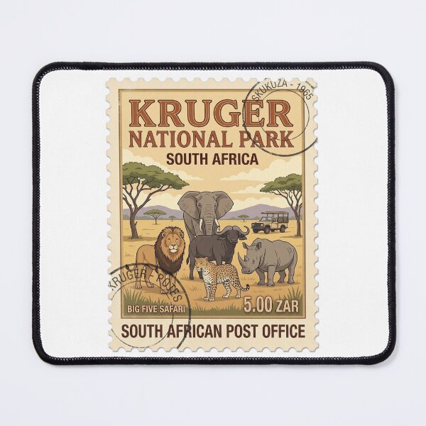 Item preview, Kruger National Park Big Five Safari Travel Stamp designed and sold by k3rstman1.