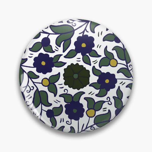 Item preview, Palestine Hebron Ceramic Pattern, Vintage Palestinian Traditional Jerusalem Art -Green designed and sold by Hurriyyatee.