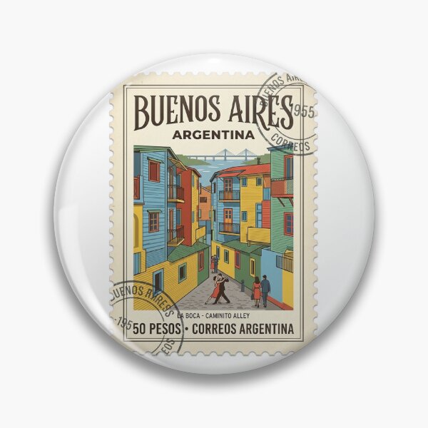 Item preview, Vintage Buenos Aires Argentina Travel Stamp La Boca designed and sold by k3rstman1.