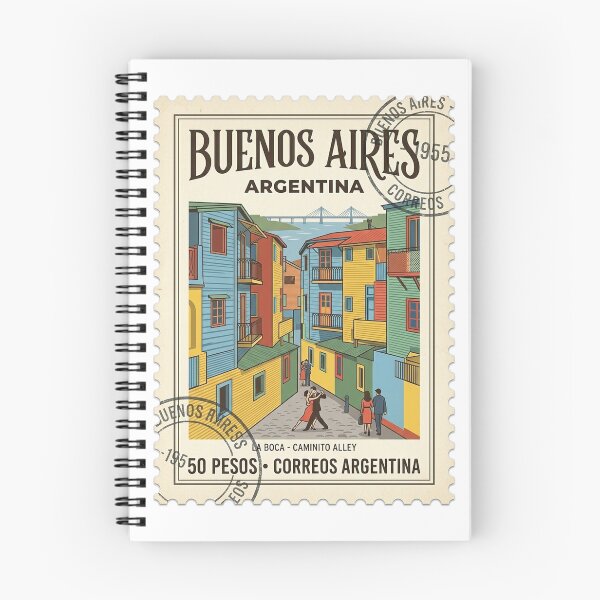 Item preview, Vintage Buenos Aires Argentina Travel Stamp La Boca designed and sold by k3rstman1.