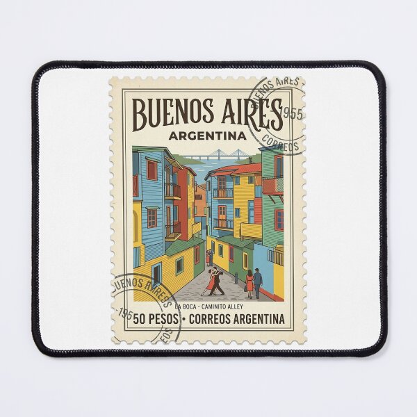 Item preview, Vintage Buenos Aires Argentina Travel Stamp La Boca designed and sold by k3rstman1.