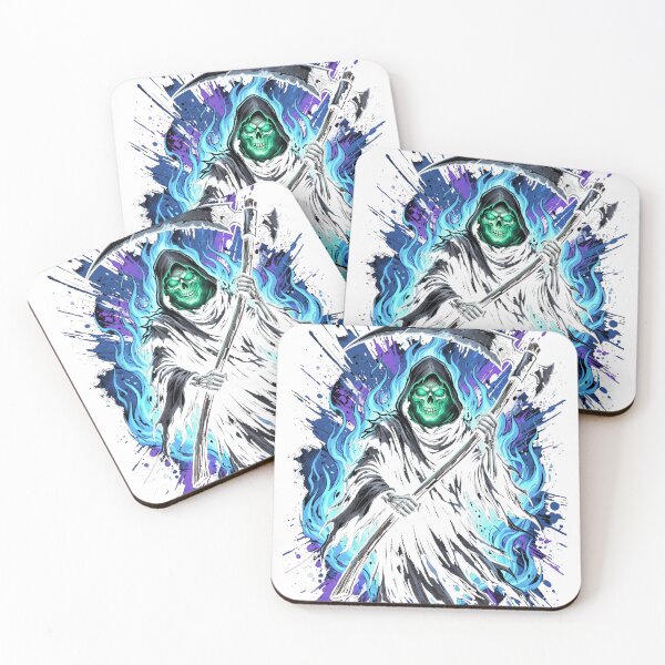 Item preview, Grim Reaper Blue and Purple Flame Splash Art designed and sold by misbahsiro.