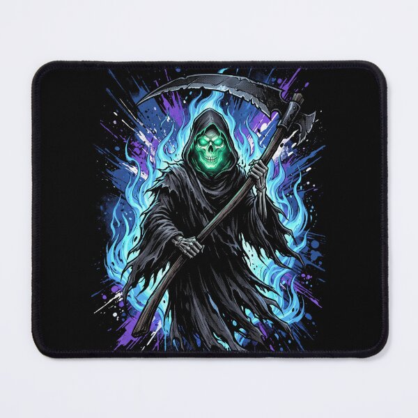 Item preview, Grim Reaper Blue and Purple Flame Splash Art designed and sold by misbahsiro.