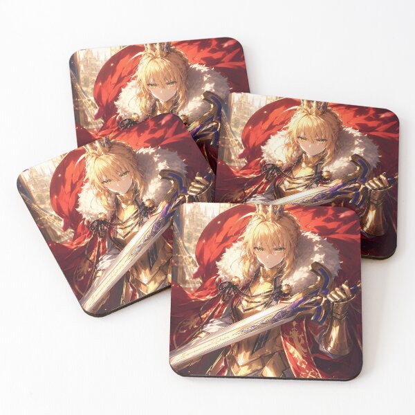 Item preview, Saber | Golden Crowned Knight Queen | Anime-Inspired Royal Warrior Fantasy Art designed and sold by Dyan4.