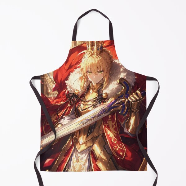 Item preview, Saber | Golden Crowned Knight Queen | Anime-Inspired Royal Warrior Fantasy Art designed and sold by Dyan4.