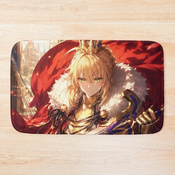 Item preview, Saber | Golden Crowned Knight Queen | Anime-Inspired Royal Warrior Fantasy Art designed and sold by Dyan4.