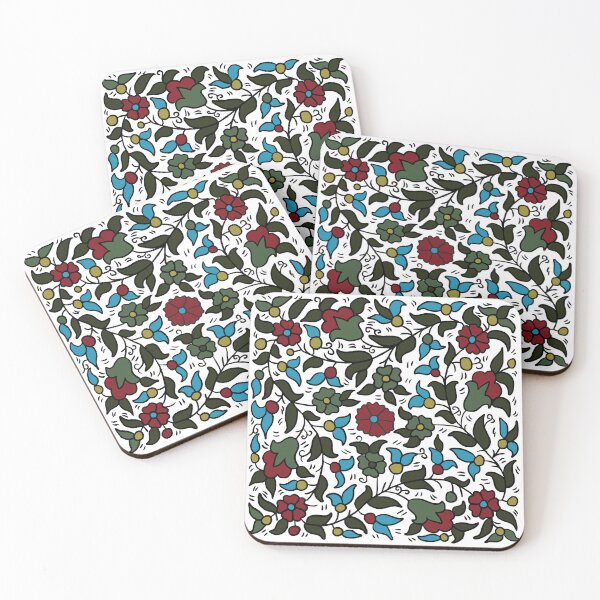 Item preview, Vintage Palestinian Traditional Jerusalem Art, Palestine Hebron Ceramic Pattern -Colorful designed and sold by Hurriyyatee.