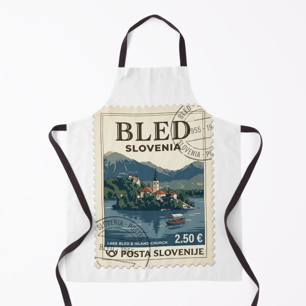 Item preview, Vintage Lake Bled Slovenia Travel Stamp designed and sold by k3rstman1.