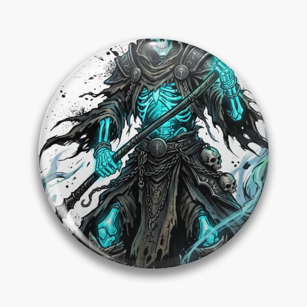 Item preview, Necromancer Grim Reaper Green Aura Illustration designed and sold by misbahsiro.