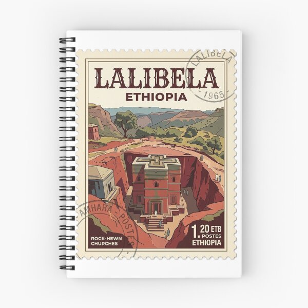 Item preview, Lalibela Ethiopia Rock-Hewn Churches Vintage Travel Stamp designed and sold by k3rstman1.