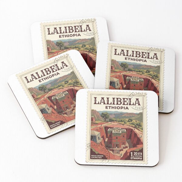 Item preview, Lalibela Ethiopia Rock-Hewn Churches Vintage Travel Stamp designed and sold by k3rstman1.