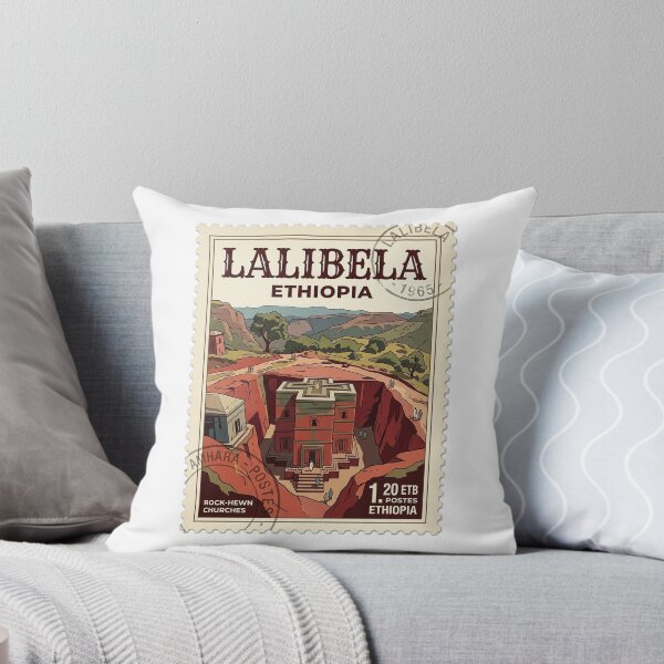 Item preview, Lalibela Ethiopia Rock-Hewn Churches Vintage Travel Stamp designed and sold by k3rstman1.