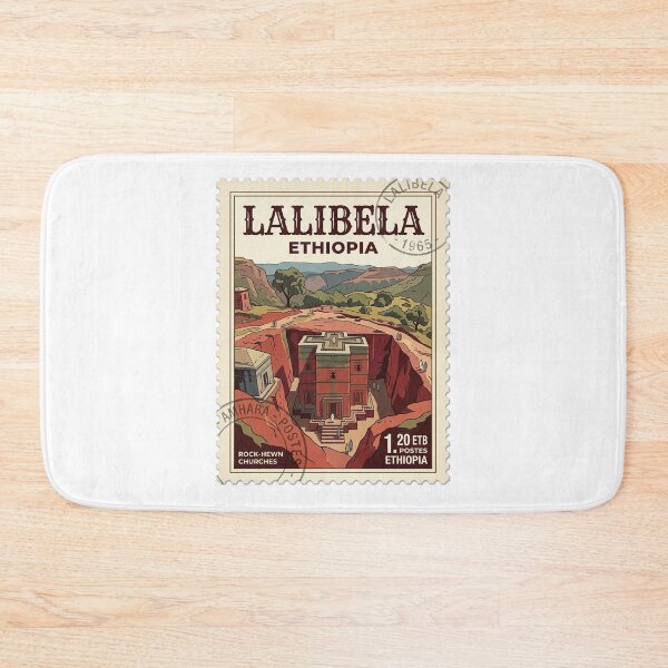 Item preview, Lalibela Ethiopia Rock-Hewn Churches Vintage Travel Stamp designed and sold by k3rstman1.