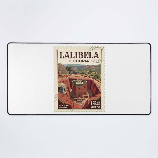 Item preview, Lalibela Ethiopia Rock-Hewn Churches Vintage Travel Stamp designed and sold by k3rstman1.