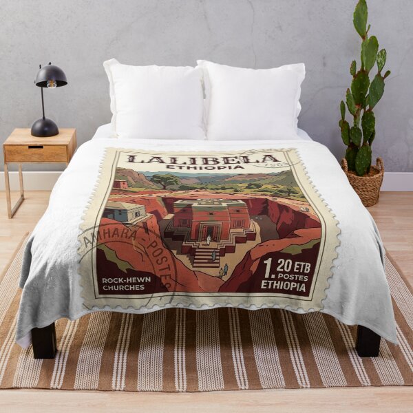 Item preview, Lalibela Ethiopia Rock-Hewn Churches Vintage Travel Stamp designed and sold by k3rstman1.