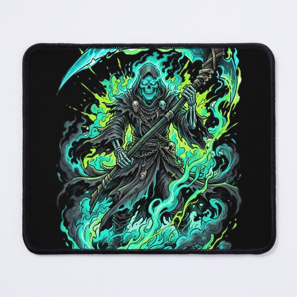 Item preview, Grim Reaper Toxic Green Inferno Graphic designed and sold by misbahsiro.