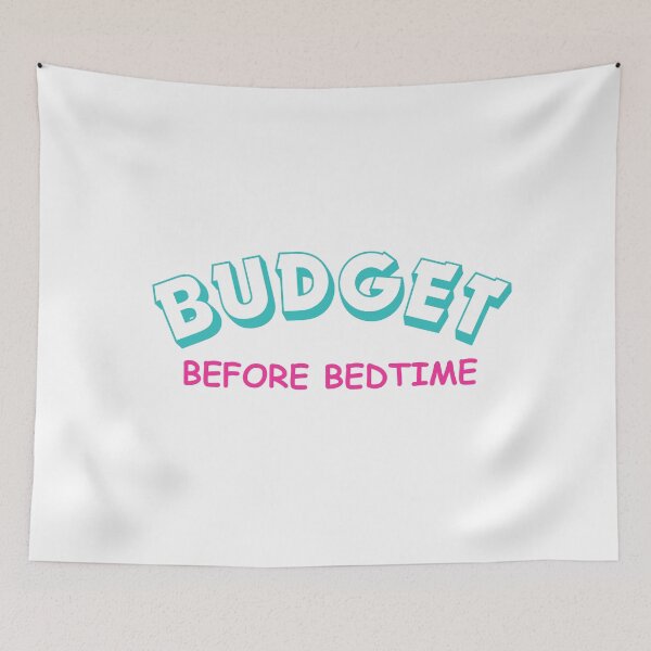 Item preview, Budget Before Bedtime | Funny Government Shutdown Typography designed and sold by Palette & Hue.
