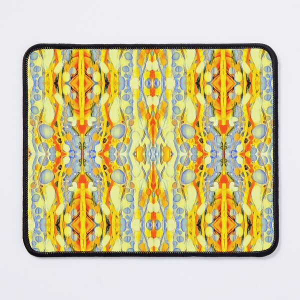 Item preview, Digital kaleidoscopic mirrored design in vibrant orange yellow colors designed and sold by Fayes4Art.