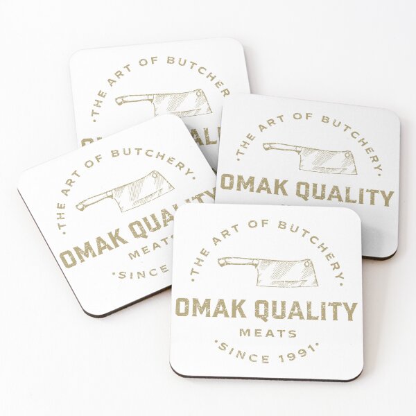 Item preview, Omak Quality Meats Cleaver Knife Vintage Butcher Logo Vector designed and sold by ccabatu.