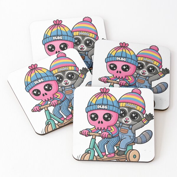 Item preview, DLBG and Jimothy Raccoon Cute Scooter Adventure Sticker designed and sold by DLBG-STORE.