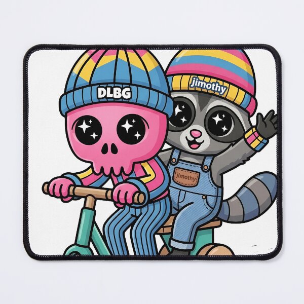 Item preview, DLBG and Jimothy Raccoon Cute Scooter Adventure Sticker designed and sold by DLBG-STORE.